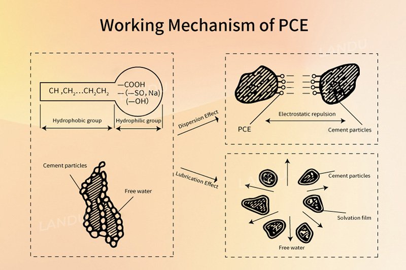 Working Mechanism of PCE Superplasticizer